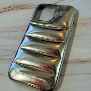 Urban Sophistication Chrome Silver Puffer iPhone 13 Pro Max Case